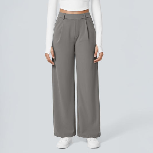 🏆2026 New Style 50% OFF💝Women's High Waisted Straight Leg Work Trousers with Side Pockets -✨Smart & Casual Look for Office and Beyond