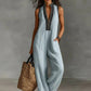 🥳SUMMER HOT SALE🥳💞50K+ SOLD!💥50% OFF! 🔥Women's Sleeveless V-Neck Wide-Leg Jumpsuit