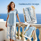 🥳SUMMER HOT SALE🥳💞50K+ SOLD!💥56% OFF! 🔥Casual Round Neck Layered Tunic Top and Wide Leg Pants Set