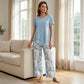 🥳SUMMER HOT SALE🥳💞50K+ SOLD!💥56% OFF! 🔥Casual Round Neck Layered Tunic Top and Wide Leg Pants Set