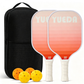 📢📢50% OFF !! ⏰Gradient Pink Pickleball Set – 2 Fibreglass Paddles, 4 Pickle Balls & Portable Carry Bag – USAPA Approved, Lightweight & Perfect for Beginners & Adults, Indoors & Outdoors ✨