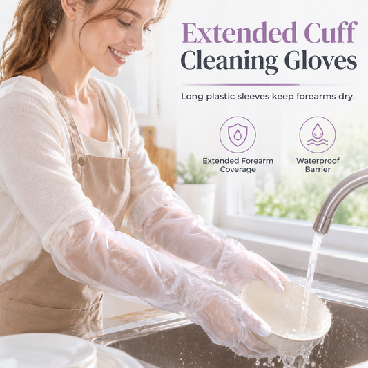 📢📢Buy 1 Get Free 1 !! ⏰Disposable Long Chemical Safety Gloves – Durable & Protective 🛡️✨