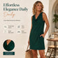 📢📢40% OFF !! ⏰ Elegant Slim Fit Cowl Neck Dress – Sleeveless, Side Pockets, Versatile ✨