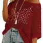 💥This Week's Special Price 💝Womens Summer Scoop Neck ShortSleeve Sweater Casual Crochet Hollow Out KnitTops