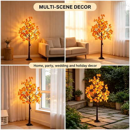 ✨ LED Maple Leaf Tree – Create a warm Thanksgiving atmosphere in your home!🍁