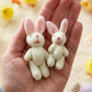 💎 49% OFF! 💎 Bunny Mummy & Baby Plush Pocket Tin – Handmade Easter Collectible with Cozy Blanket (Pink/Blue Ears) 🐇🎁