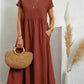 🌸 40% OFF NOW! 🌸Summer Fashion Solid Color Cotton Linen Pocket Dress