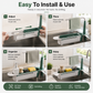 📢📢50% OFF !! ⏰2-in-1 Sink Organizer Rack – Expandable Sponge Holder & Kitchen Towel Drying Bar