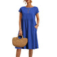 🌸 40% OFF NOW! 🌸Summer Fashion Solid Color Cotton Linen Pocket Dress