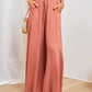 🌸 50% OFF NOW! 🌸 Wide-Leg High-Waisted Pants – Cotton Blend, Loose Fit, Drawstring 🌿