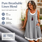 🌸 50% OFF NOW! 🌸Women's Casual Loose Sleeveless Fake Two Piece Tank Dress