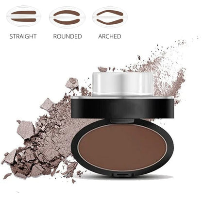 🖌️50K+ Sold!!!🖤Eyebrow Stamp Powder Kit with Applicator Brush, One Press Perfect Brow Stamp, Waterproof Long Lasting 24H Wear Eyebrow Makeup for Lazy Daily Salon-Like Brows