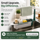 📢📢50% OFF !! ⏰2-in-1 Sink Organizer Rack – Expandable Sponge Holder & Kitchen Towel Drying Bar