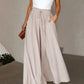 🌸 50% OFF NOW! 🌸 Wide-Leg High-Waisted Pants – Cotton Blend, Loose Fit, Drawstring 🌿