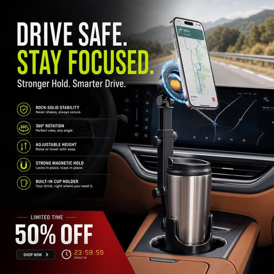 📢📢50% OFF !! ⏰Car Cup Holder Phone Mount
