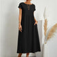 🌸 40% OFF NOW! 🌸Summer Fashion Solid Color Cotton Linen Pocket Dress