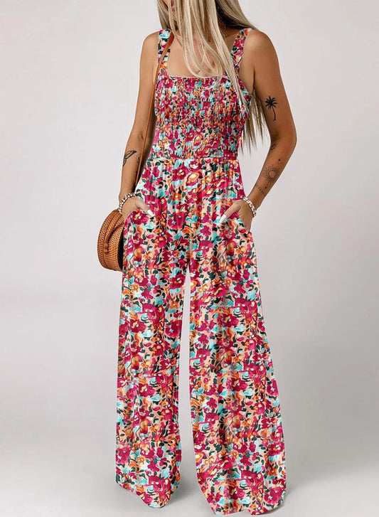🏖️Hot Sale 50% OFF🌼Trendy Printed Sleeveless Jumpsuit Overalls – Lightweight & Lovely!