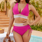 🌸 50% OFF NOW! 🌸High Waisted Tummy Control Color Block Bikini Sets