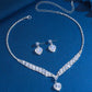 📢📢50% OFF !! ⏰Sparkling Heart Necklace & Earring Set