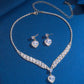 📢📢50% OFF !! ⏰Sparkling Heart Necklace & Earring Set
