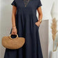 🌸 40% OFF NOW! 🌸Summer Fashion Solid Color Cotton Linen Pocket Dress