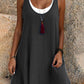 🌸 50% OFF NOW! 🌸Women's Casual Loose Sleeveless Fake Two Piece Tank Dress
