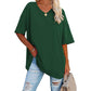 🌸 50% OFF NOW! 🌸Women's Casual Loose Plus Size V Neck T Shirts Summer Half Sleeve Tees Fit Cotton Tunic Tops