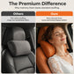 📢📢40% OFF !! ⏰ Ergonomic Memory Foam Car Headrest Pillow – Luxury PU Leather Neck Support Cushion