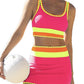 ⏳Time-Limited Special⏰Color Block Patchwork Nylon Sporty 3-Piece Bikini Set - High Waisted & Tummy Control Swimsuit👙🌈