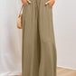 🌸 50% OFF NOW! 🌸 Wide-Leg High-Waisted Pants – Cotton Blend, Loose Fit, Drawstring 🌿