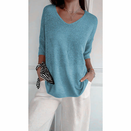 📢📢50% OFF!! ✨👚Minimalist Knit Top – Soft Fabric, Effortless Everyday Style & Versatile Fit ☕