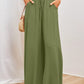 🌸 50% OFF NOW! 🌸 Wide-Leg High-Waisted Pants – Cotton Blend, Loose Fit, Drawstring 🌿