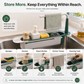 📢📢50% OFF !! ⏰2-in-1 Sink Organizer Rack – Expandable Sponge Holder & Kitchen Towel Drying Bar