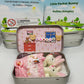💎 49% OFF! 💎 Bunny Mummy & Baby Plush Pocket Tin – Handmade Easter Collectible with Cozy Blanket (Pink/Blue Ears) 🐇🎁