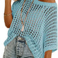 💥This Week's Special Price 💝Womens Summer Scoop Neck ShortSleeve Sweater Casual Crochet Hollow Out KnitTops