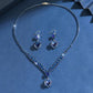 📢📢50% OFF !! ⏰Sparkling Heart Necklace & Earring Set