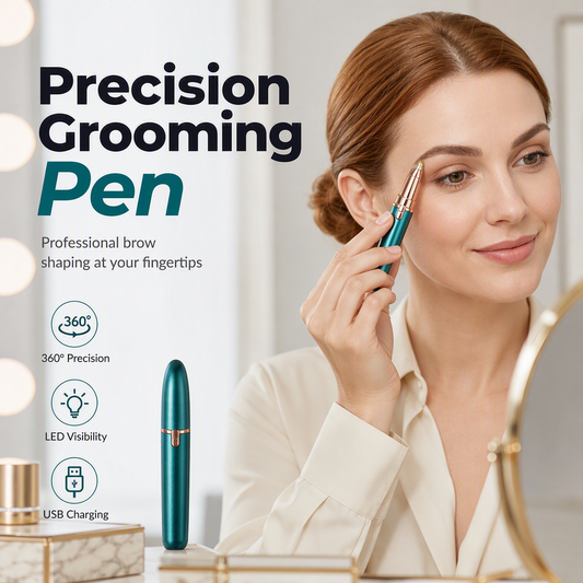 🌸 50% OFF NOW! 🌸Electric Eyebrow Trimmer Pen with LED Light – USB Rechargeable Precision Hair Remover