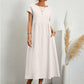 🌸 40% OFF NOW! 🌸Summer Fashion Solid Color Cotton Linen Pocket Dress
