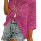 💥This Week's Special Price 💝Womens Summer Scoop Neck ShortSleeve Sweater Casual Crochet Hollow Out KnitTops
