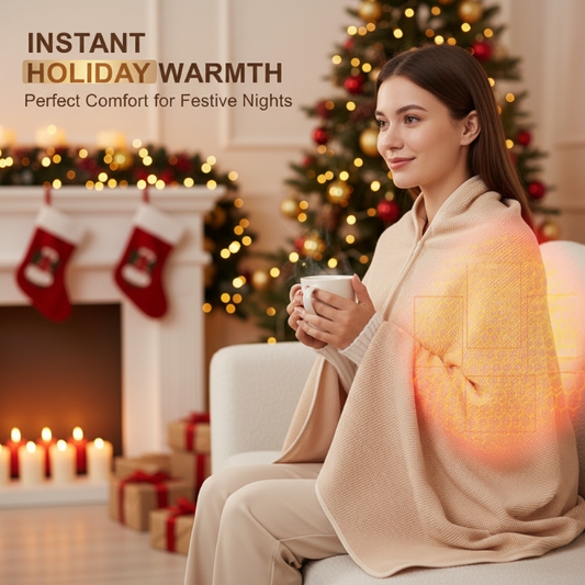 📢📢50% OFF !! ⏰Portable USB Wearable Heating Blanket🧣♨️