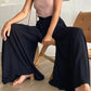 🌸 50% OFF NOW! 🌸 Wide-Leg High-Waisted Pants – Cotton Blend, Loose Fit, Drawstring 🌿
