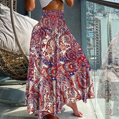 🥳SUMMER HOT SALE🥳💞50K+ SOLD!💥50% OFF! 🔥 Women's High-Waisted Floral Skirt – Lightweight, Elegant & Versatile 💐