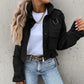 🥳SUMMER HOT SALE🥳💞50K+ SOLD!💥50% OFF! 🔥Stand Collar Snap Button Drawstring Pocket Jacket