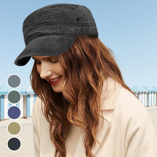 📢📢30% OFF⏰ Flat-Top Duckbill Cap – Fashionable, Breathable, Distressed