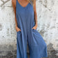 🥳SUMMER HOT SALE🥳💞50K+ SOLD!💥50% OFF! 🔥Women's Casual Loose Cotton-Linen Blend Jumpsuit with Pockets and Adjustable Straps
