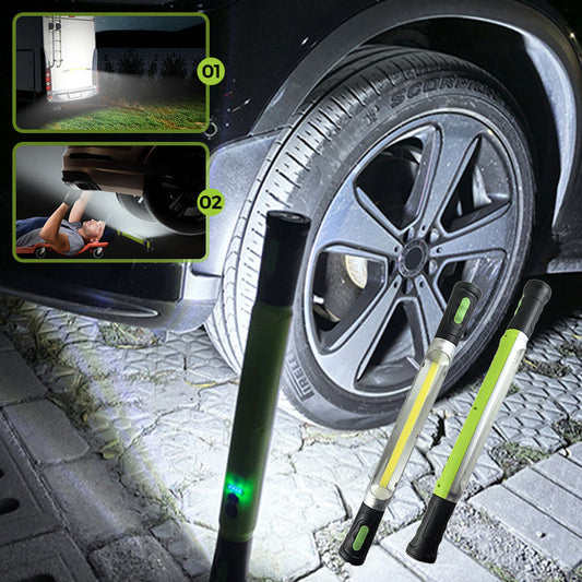 🛠️⚡ Rechargeable LED Work Light with Hook，3 modes, dual 2600mAh batteries, 3+ hours runtime – tough & portable.