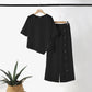 ✨2026 New Style✨Trendy Irregular Hem Blouse with Wide Leg Pants – Elegant Daily Two-Piece Outfit