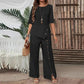 ✨2026 New Style✨Trendy Irregular Hem Blouse with Wide Leg Pants – Elegant Daily Two-Piece Outfit