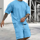 🥳SUMMER HOT SALE🥳💞50K+ SOLD!💥50% OFF! 🔥Men's Casual Short Sleeve T-Shirt Shorts Set