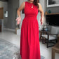🥳SUMMER HOT SALE🥳💞50K+ SOLD!💥50% OFF! 🔥Women's Elegant Crew Neck Maxi Dress